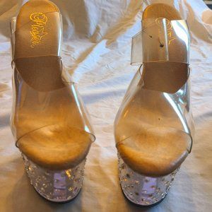 Pleaser Size 8 Clear Gems